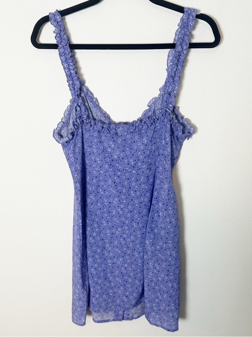 Réalisation Par The Julia 100% Silk Mini Dress Purple Haze Ditsy Floral Print L - Picture 4 of 10